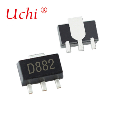 SOT-89 D882 NPN Elektronische Transistoren Kunststoffkapseln Leistungsauflösung