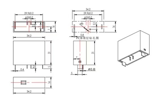 Fernsignaltechnische Thermische Sicherung Metalloxidvaristor TFMOV 25S112KIT