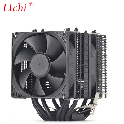 Dual Tower Dual Fan Schwarzer Lüfter Kühlgerät PC-Mutterplatte CPU-Kühler