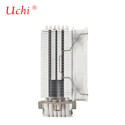Weiß 6 Rohr Computer CPU Kühlgerät Dual Fan RGB Heizkessel PC Computer