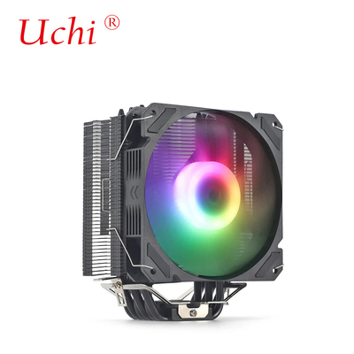 Schwarzer Heizkörper mit Beleuchtungsventilator Kupfer Heizrohr Universal-CPU-Kühler für Intel I3 I5 I7 I9 Lga 1151 1366 1700 2011 2066 AMD AM4 AM5