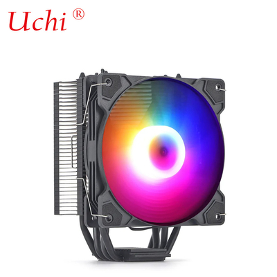 Schwarzer Heizkörper mit Beleuchtungsventilator Kupfer Heizrohr Universal-CPU-Kühler für Intel I3 I5 I7 I9 Lga 1151 1366 1700 2011 2066 AMD AM4 AM5