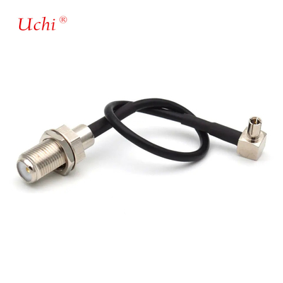 CRC9JW/FK Koaxial Hochfrequenzverbindungsdraht RG174 CRC9 Männlich gebogen F weiblich 15cm Vollkupfer-HF-Draht