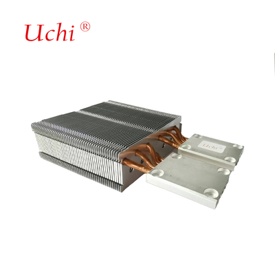 Kleiner 8-Heatpipe-Aluminium-Kupfer-PC-CPU-Kühler mit Reißverschlussrippen für effiziente Temperaturkontrolle