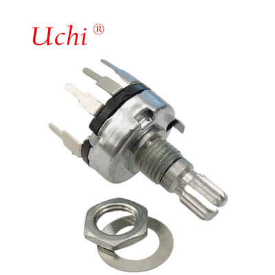 RV17 Mit Schalter Metallschaft 10K, 100K, 500K Kohleschicht Einzelgruppe 3-polig 17mm Lautstärkeregler Drehpotentiometer