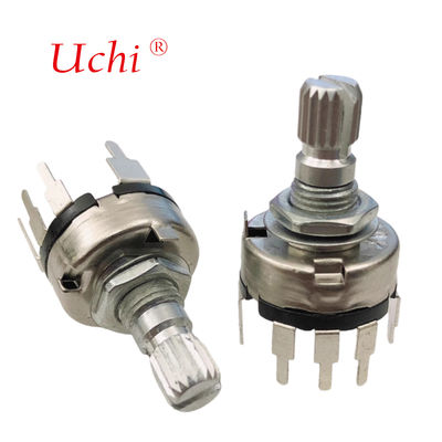 RV17 Mit Schalter Metallschaft 10K, 100K, 500K Kohleschicht Einzelgruppe 3-polig 17mm Lautstärkeregler Drehpotentiometer