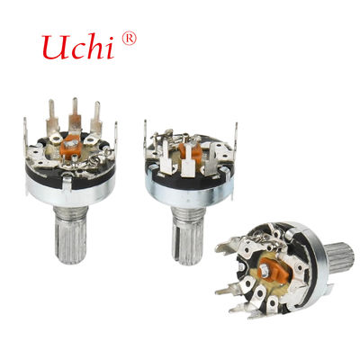 RV17 Mit Schalter Metallschaft 10K, 100K, 500K Kohleschicht Einzelgruppe 3-polig 17mm Lautstärkeregler Drehpotentiometer