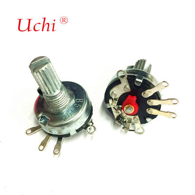 RV17 Mit Schalter Metallschaft 10K, 100K, 500K Kohleschicht Einzelgruppe 3-polig 17mm Lautstärkeregler Drehpotentiometer