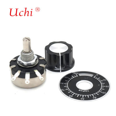 WX110 Präzisions-Drehwiderstand mit Einzelwicklung, Knopf 470 Ω 1K 2K 10K 22K