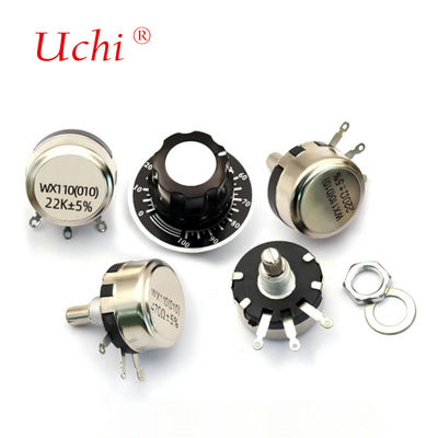 WX110 Präzisions-Drehwiderstand mit Einzelwicklung, Knopf 470 Ω 1K 2K 10K 22K