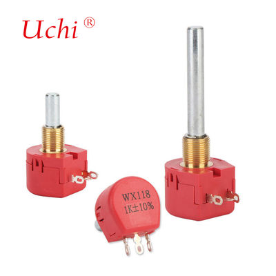 WX118 Drahtgewickeltes Drehpotentiometer 5k Ohm 40mm Achse Einzelumlauf Drahtpotentiometer