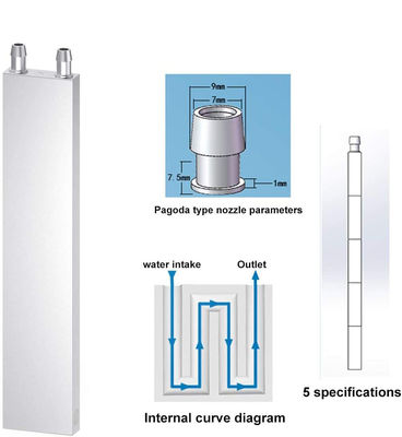 Ein Flüssigwasserkühler-Kühlersystem mit einem silbernen Wärmeabsorptionskopf Flüssigkühlkühler