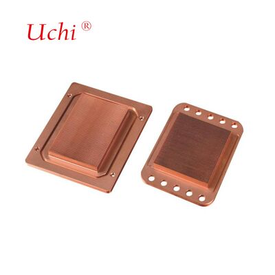 Vollkupfer-Quadrat-Hochdichtungs-Skived-Kühlkörper, lüfterlose CNC-gefertigte Komponenten