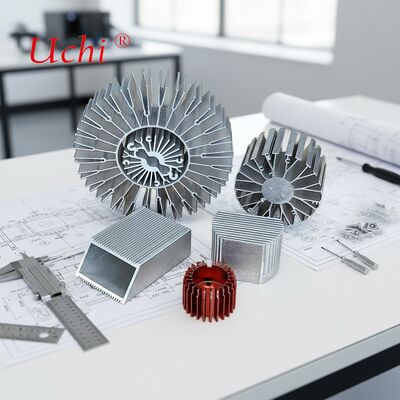 30W Rohr-Kühlkörper  Eloxierter, geschlitzter Kühlkörper