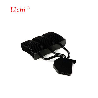 Hochpräzise schwarze Aluminium-LED-Wärmewasserflasche