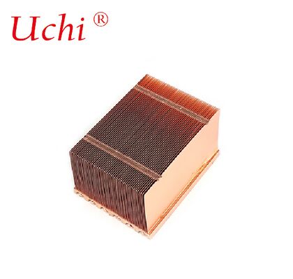 Servere Kupfer-Wärmeleiter-Kühlkörper Schnalle Flosse Kupfer-Wärmewaschbecken