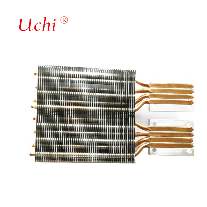 Kleiner 8-Heatpipe-Aluminium-Kupfer-PC-CPU-Kühler mit Reißverschlussrippen für effiziente Temperaturkontrolle