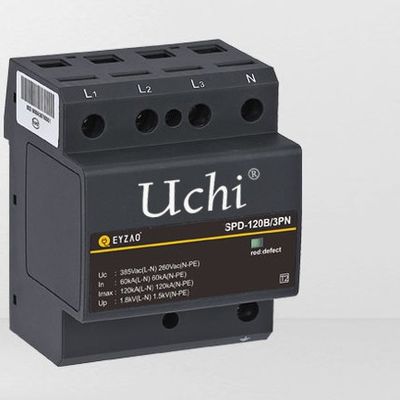 Roter thermoplastischer Unterkunftüberspannungsableiter SPD 120kA zweitens